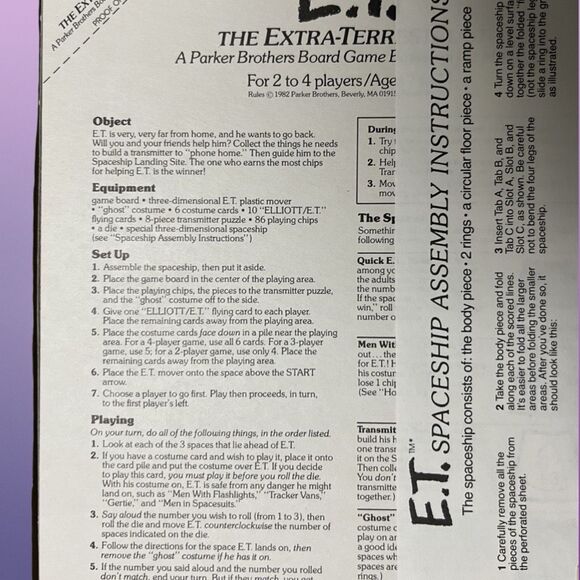 NEW Vintage 1982 E.t. Extraterrestrial Parker Brothers Board Game No 157 Open Bo - Picture 5 of 10